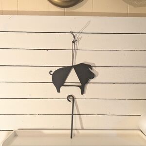 Metal Pig Triangular Dinner Bell Ringer